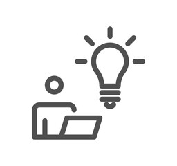 Creative business solutions icon and linear vector.	
