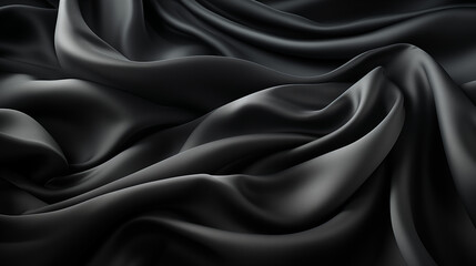 Obraz premium black satin fabric background