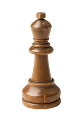 wooden chess piece on transparent background png