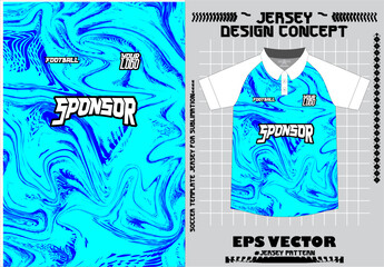 Sports jersey t-shirt design concept vector template, Football jersey concept with front and back view for Cricket, soccer, Volleyball, Rugby, tennis and