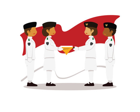 Illustration with the theme of Indonesian Independence Day
