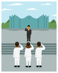 Illustration with the theme of Indonesian Independence Day
