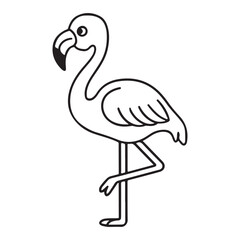flamingo line art vector