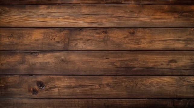 Dark wooden planks arranged in a horizontal layout with deep grain patterns and rich texture, offering a sense of stability and timelessness, perfect for classic and rustic designs.