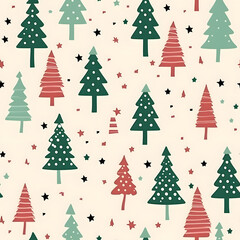 Adorable Christmas Seamless Pattern