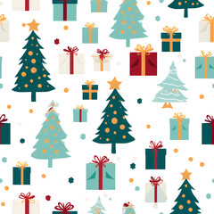 Adorable Christmas Seamless Pattern