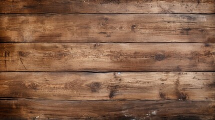 Fototapeta premium A detailed top view of a rustic wooden table, its natural grains and textures providing an earthy and organic feel, ideal for a variety of visual design projects.