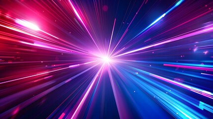 Obraz premium Abstract Speed Lines in Pink and Blue