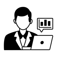 SEO Consultant Concept, Digital Business analyst Vector Icon Design, Software and web development symbol, Computer Programming and Coding stock illustration