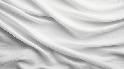 Obraz premium An aesthetically pleasing image capturing smooth white fabric with an elegant draped appearance, ideal for applications in fashion, design, or as a sophisticated background element.