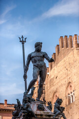 Naklejka premium Fountain of Neptune in Piazza del Nettuno, Bologna, Italy – Renaissance Masterpiece