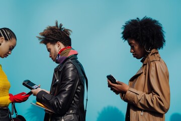 convenience and accessibility of online payment systems, diverse people using smartphone, tablet, laptops to make secure online transactions - digital payment technology into everyday life