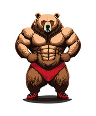 筋肉自慢の熊_001
