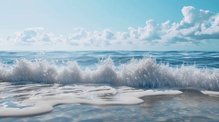 Naklejka premium Gentle and lovely ocean wave backdrop