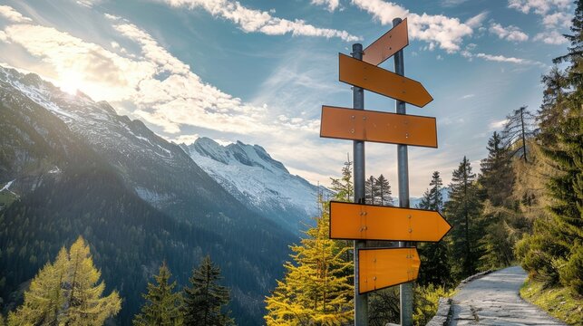A road sign pointing in multiple directions, representing choices and decision-making