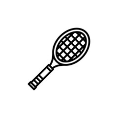 Racquet Icon Set Tennis Equipment Illustrations for Sports and Fitness