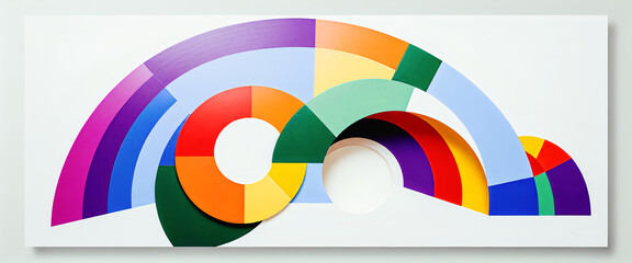 Obraz premium illustrazione con elementi geometrici a tema minimalista astratto contemporaneo