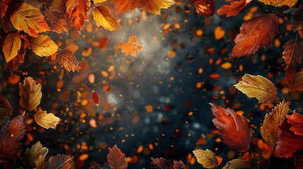 autumnal equinox background concept. copy space