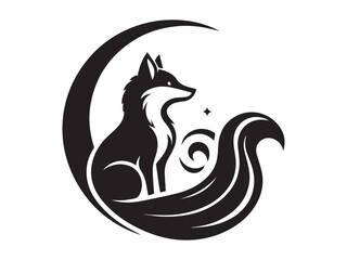 Hand drawn animal silhouette illustration