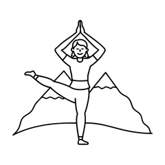 Yoga coloring pages for coloring book