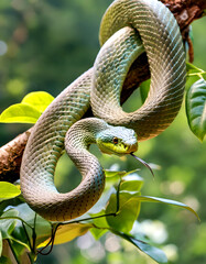 Obraz premium snake in the garden