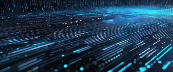 abstract background of coding software for stock market, blue tone