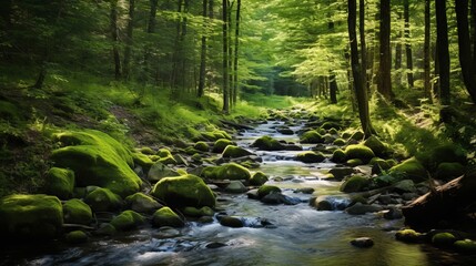 Obraz premium Mystical Forest Stream.