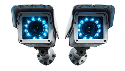 Fototapeta premium Security cameras , isolate on white background 