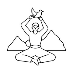 Yoga coloring pages for coloring book
