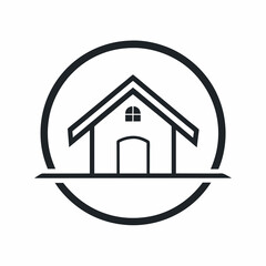       House logo vector art illustration.
