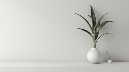 A peaceful and empty white space with a pure white background, perfect for product display design