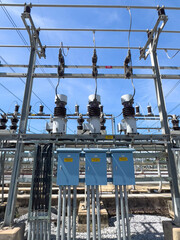 Current Transformer with junction box and disconnecting switch in a 22 kV power system