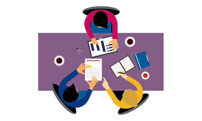 Business meeting and brainstorming illustration vector