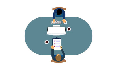 Business meeting and brainstorming illustration vector