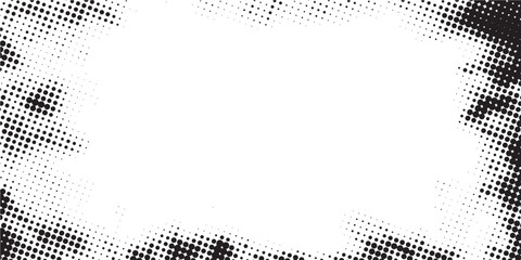 Black grunge texture border frame over white