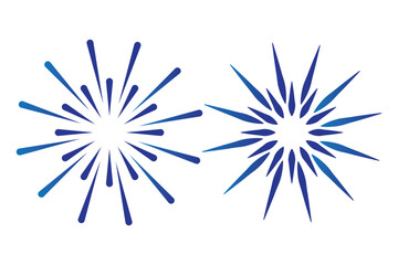 Obraz premium Two gradient sunbursts