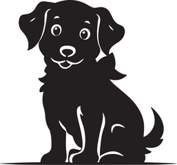 a cut dog shulity vactor art illustation