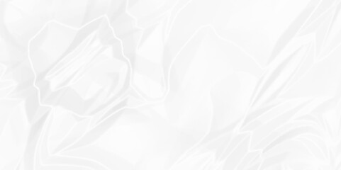 White wrinkly backdrop paper background. panorama grunge wrinkly paper texture. White crumpled and top view textures can be used for background of text or any contents.	
