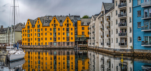 Stavanger, Norway houses on canal