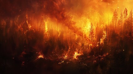 Stunning burning dawn over tranquil ocean horizon with vibrant orange and red sunrise sky reflections on calm waters, perfect for nature landscapes, scenic travel backgrounds, and serene morning coast