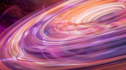 Obraz premium Colorful planet composed of lines, starry background wallpaper
