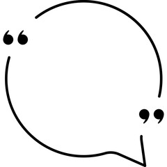 Quote Frame Blank Template. Quote Box Icon. Talk Remark Quotation Frame. Vector Illustration	