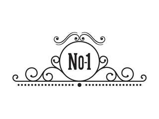 No 1 Ranking title icon logo award. No. 1 rank icon. Number 1, Best choice symbol, vector design for brand label or banner,