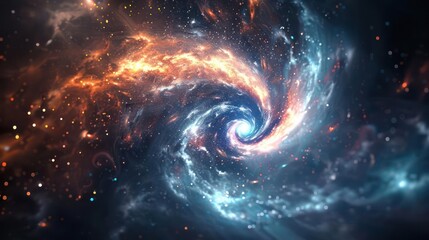 Fototapeta premium A mysterious, glowing cosmic echo in the universe., image of galaxy universe space beautiful like magic in dream.
