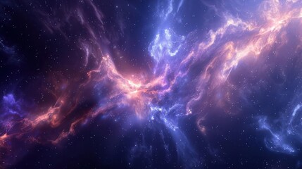 Obraz premium A mysterious, glowing cosmic veil in deep space., image of galaxy universe space beautiful like magic in dream.