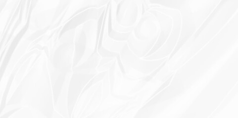 White wrinkly backdrop paper background. panorama grunge wrinkly paper texture. White crumpled and top view textures can be used for background of text or any contents.	