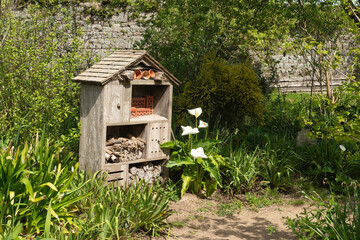 H&ocirc;tel &agrave; insectes, Jardin maritime, Ile de Tatihou, Saint Vaast la Hougue, Site naturel prot&eacute;g&eacute;,  Manche, 50, France