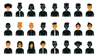 People icons set, Team icons, Group of people icons, Vector illustration, Business team vector, Teamwork symbols, Human figures collection