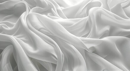 Obraz premium White Sheer Fabric Draped In Soft Light