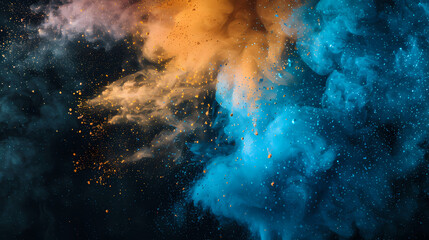 Fototapeta premium Vibrant powder explosion